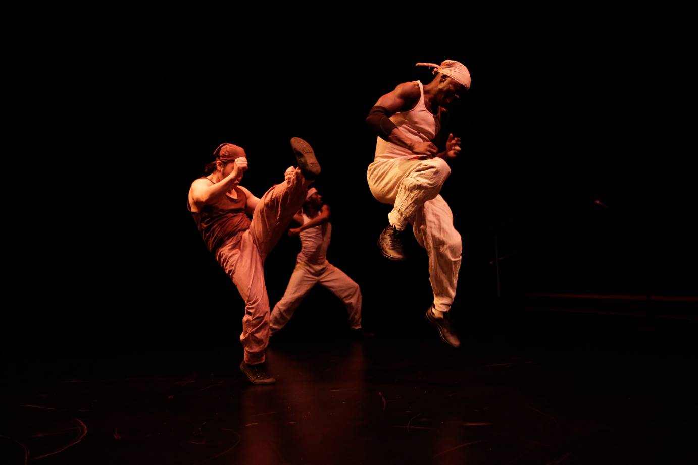 Edgar Eguia, Orlando Hunter and  Ze Motion in Thirst. Photo: JP Yim.